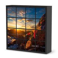 Möbelfolie Tibet - IKEA Kallax Regal 16 Türen - schwarz
