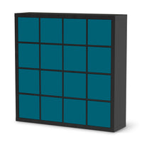 Möbelfolie Türkisgrün Dark - IKEA Kallax Regal 16 Türen - schwarz