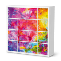 Möbelfolie Abstract Watercolor - IKEA Kallax Regal 16 Türen  - weiss