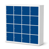 Möbelfolie Blau Dark - IKEA Kallax Regal 16 Türen  - weiss