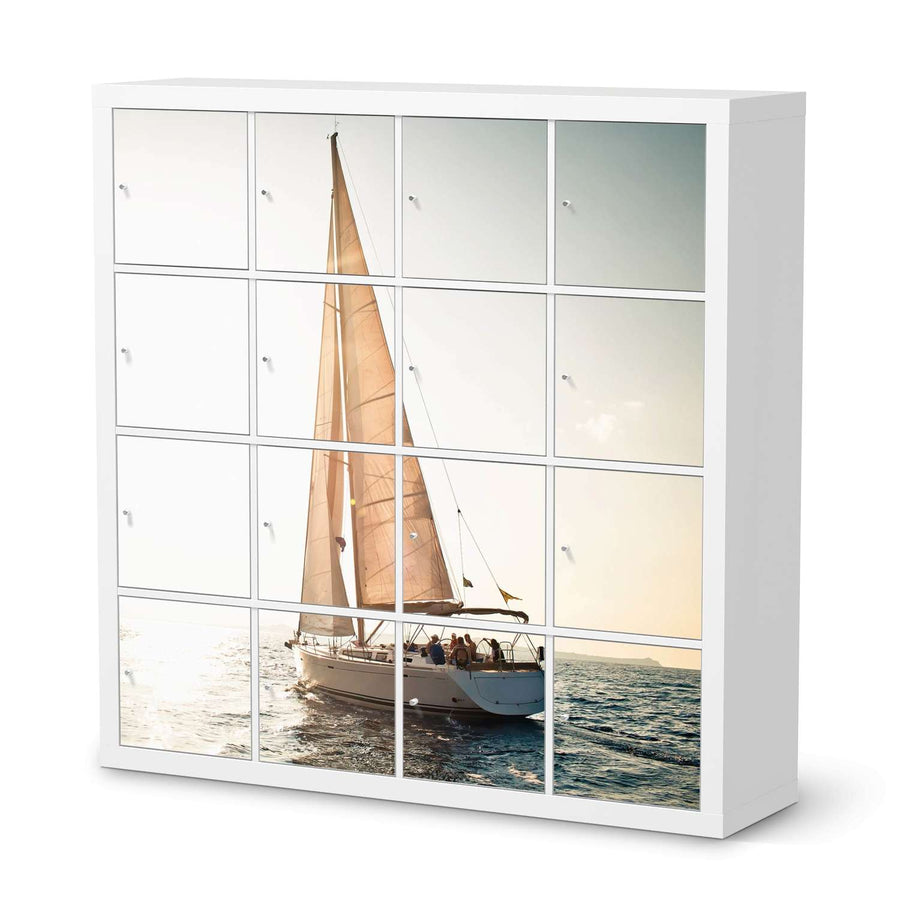 Möbelfolie Freedom - IKEA Kallax Regal 16 Türen  - weiss