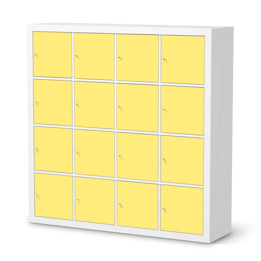 Möbelfolie Gelb Light - IKEA Kallax Regal 16 Türen  - weiss