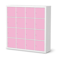 Möbelfolie Pink Light - IKEA Kallax Regal 16 Türen  - weiss