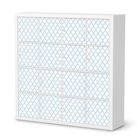 Möbelfolie Retro Pattern - Blau - IKEA Kallax Regal 16 Türen  - weiss