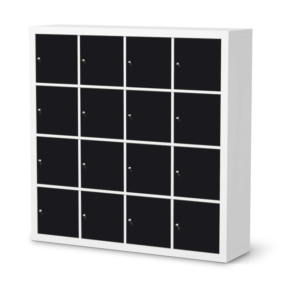 Möbelfolie Schwarz - IKEA Kallax Regal 16 Türen  - weiss