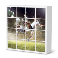 Möbelfolie Soccer - IKEA Kallax Regal 16 Türen  - weiss