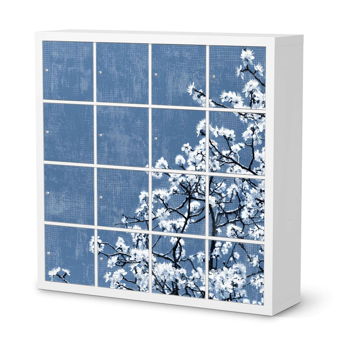 Möbelfolie Spring Tree - IKEA Kallax Regal 16 Türen  - weiss