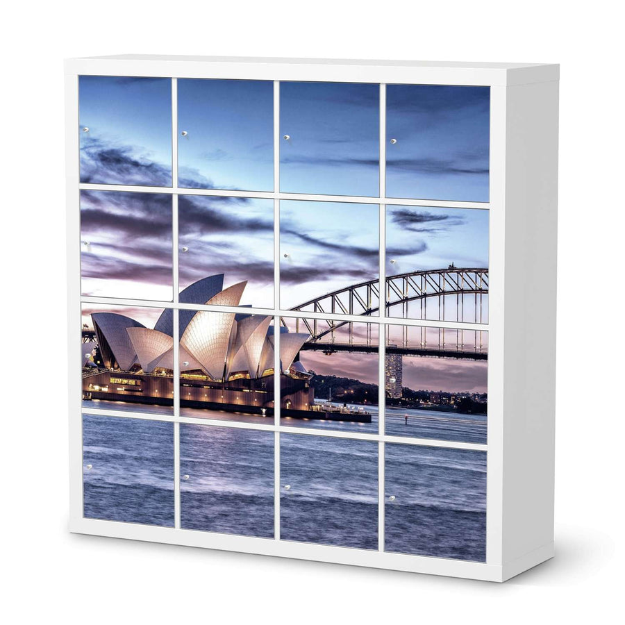 Möbelfolie Sydney - IKEA Kallax Regal 16 Türen  - weiss