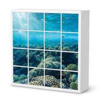Möbelfolie Underwater World - IKEA Kallax Regal 16 Türen  - weiss