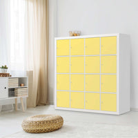 Möbelfolie Gelb Light - IKEA Kallax Regal 16 Türen - Wohnzimmer