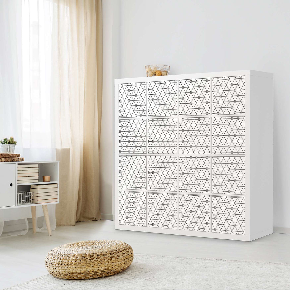 Möbelfolie Mediana - IKEA Kallax Regal 16 Türen - Wohnzimmer