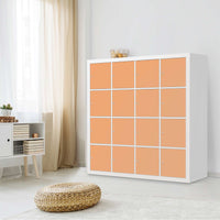 Möbelfolie Orange Light - IKEA Kallax Regal 16 Türen - Wohnzimmer
