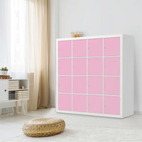 Möbelfolie Pink Light - IKEA Kallax Regal 16 Türen - Wohnzimmer