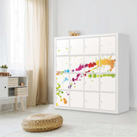 Möbelfolie Splash 2 - IKEA Kallax Regal 16 Türen - Wohnzimmer