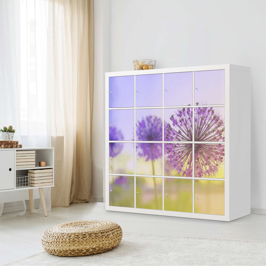 Möbelfolie Spring Flower - IKEA Kallax Regal 16 Türen - Wohnzimmer