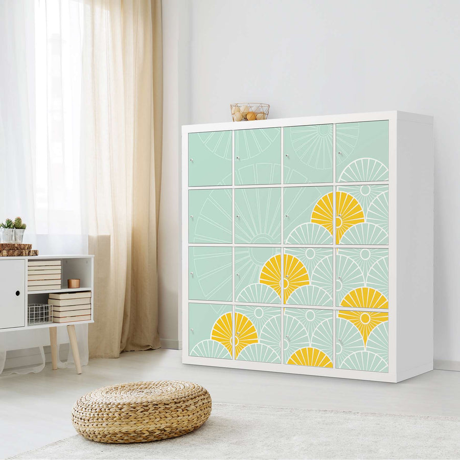 Möbelfolie Spring - IKEA Kallax Regal 16 Türen - Wohnzimmer