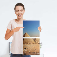 Möbelfolie Pyramids - IKEA Kallax Regal 2 Türen Hoch - Folie