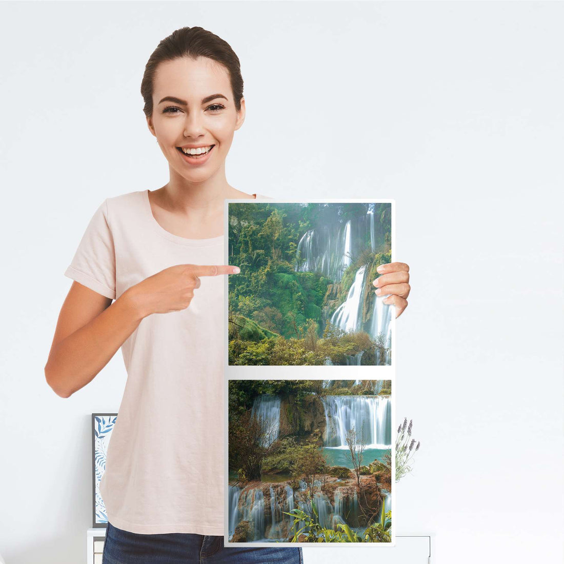 Möbelfolie Rainforest - IKEA Kallax Regal 2 Türen Hoch - Folie