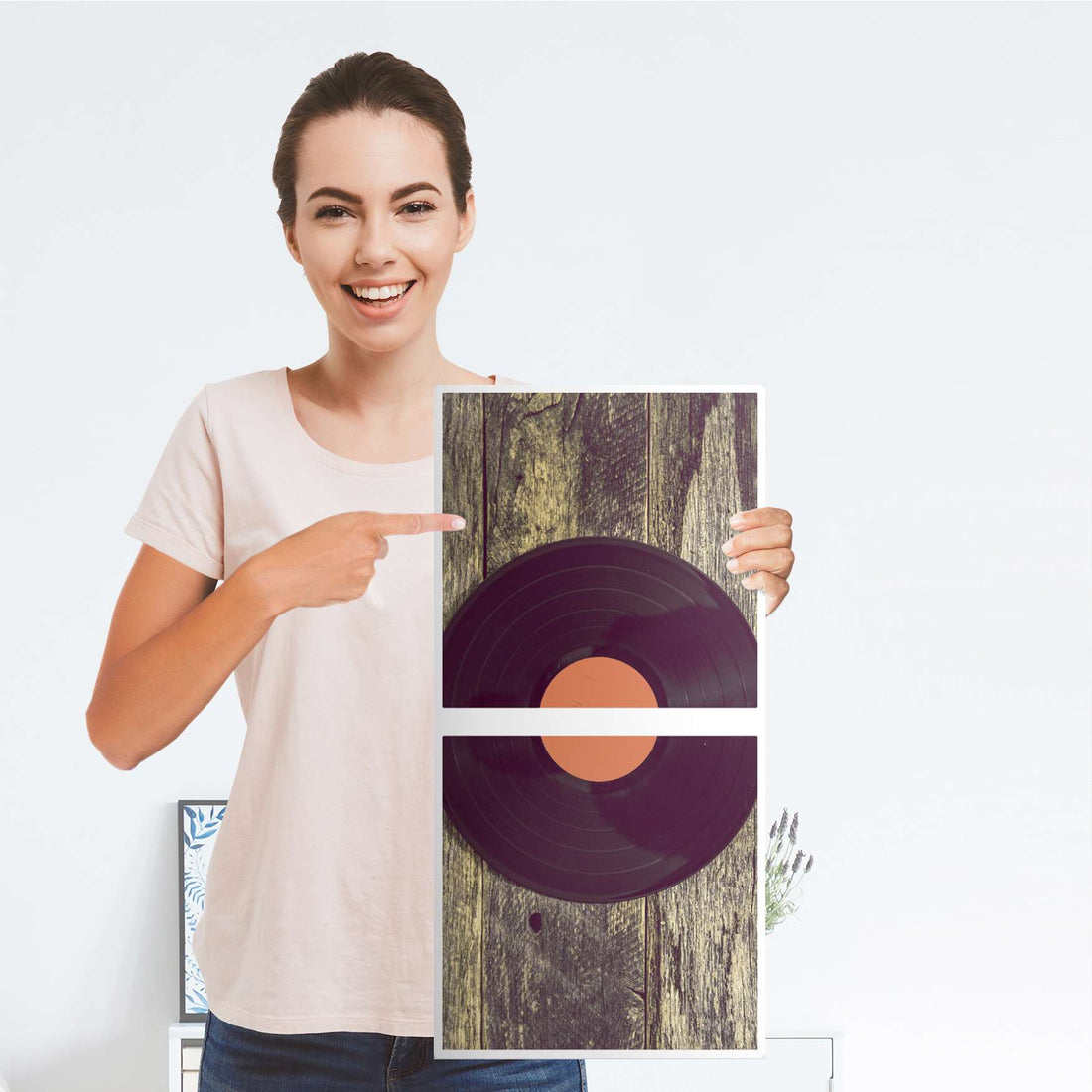 Möbelfolie Vinyl - IKEA Kallax Regal 2 Türen Hoch - Folie