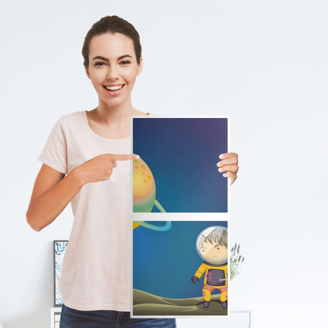Möbelfolie Young Explorer - IKEA Kallax Regal 2 Türen Hoch - Folie