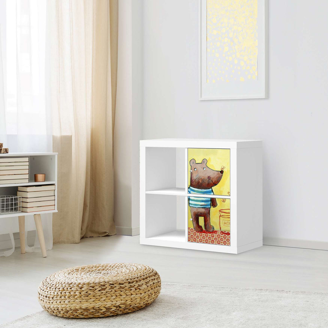 Möbelfolie Bär - IKEA Kallax Regal 2 Türen Hoch - Kinderzimmer