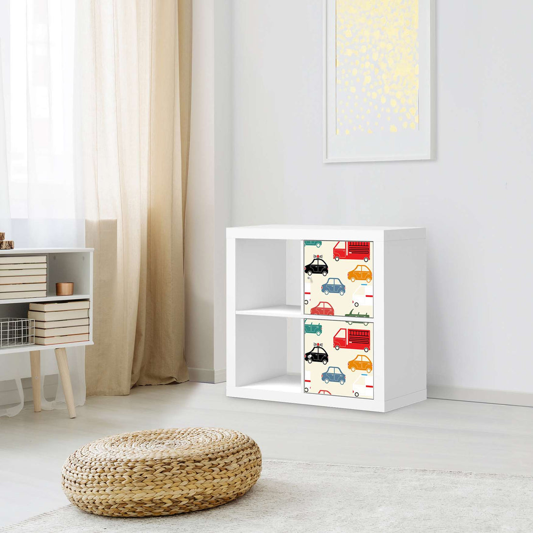 Möbelfolie Cars - IKEA Kallax Regal 2 Türen Hoch - Kinderzimmer