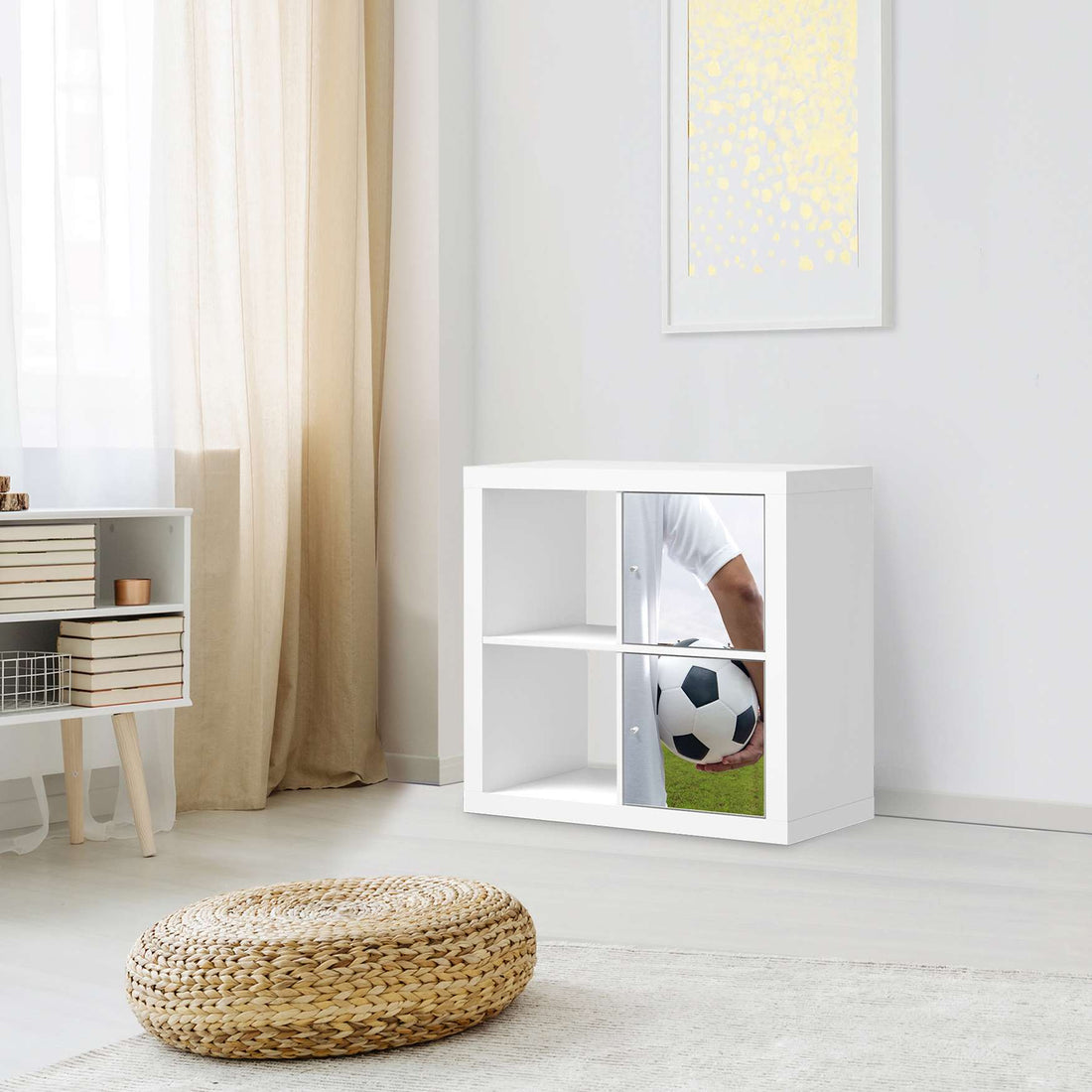 Möbelfolie Footballmania - IKEA Kallax Regal 2 Türen Hoch - Kinderzimmer