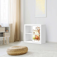 Möbelfolie Füchse - IKEA Kallax Regal 2 Türen Hoch - Kinderzimmer
