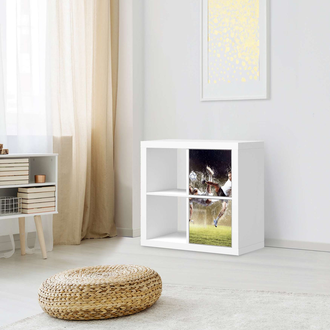 Möbelfolie Soccer - IKEA Kallax Regal 2 Türen Hoch - Kinderzimmer