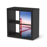 Möbelfolie Golden Gate - IKEA Kallax Regal 2 Türen Hoch - schwarz