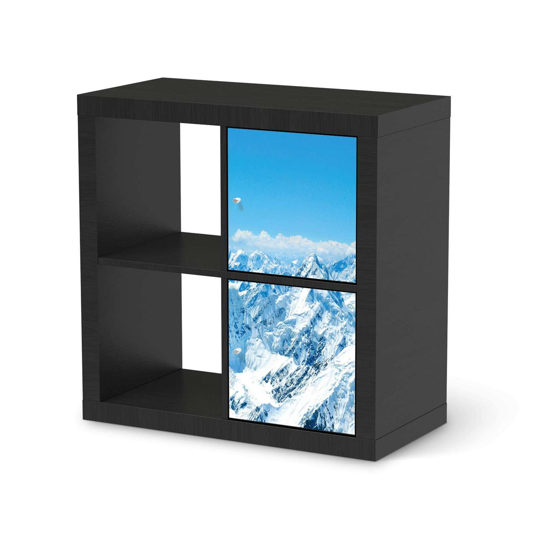 Möbelfolie Himalaya - IKEA Kallax Regal 2 Türen Hoch - schwarz