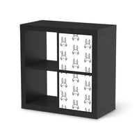 Möbelfolie Hoppel - IKEA Kallax Regal 2 Türen Hoch - schwarz