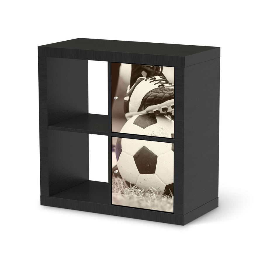 Möbelfolie Kick it - IKEA Kallax Regal 2 Türen Hoch - schwarz