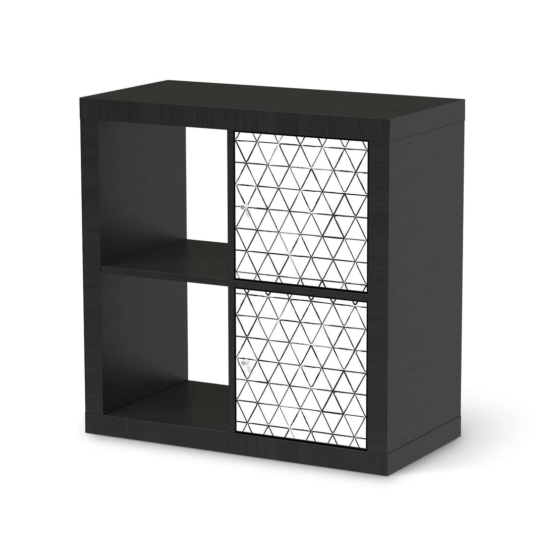 Möbelfolie Mediana - IKEA Kallax Regal 2 Türen Hoch - schwarz