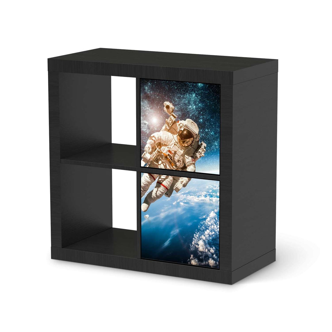 Möbelfolie Outer Space - IKEA Kallax Regal 2 Türen Hoch - schwarz