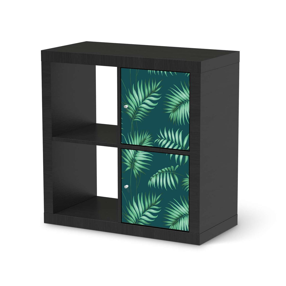 Möbelfolie Palmel No.5 - IKEA Kallax Regal 2 Türen Hoch - schwarz