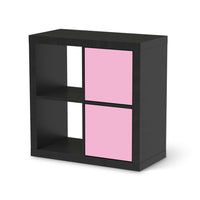 Möbelfolie Pink Light - IKEA Kallax Regal 2 Türen Hoch - schwarz