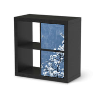 Möbelfolie Spring Tree - IKEA Kallax Regal 2 Türen Hoch - schwarz