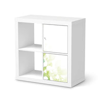 Möbelfolie Flower Light - IKEA Kallax Regal 2 Türen Hoch  - weiss