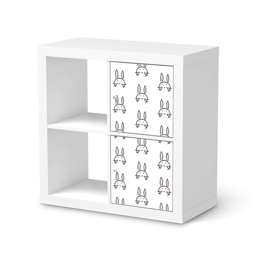 Möbelfolie Hoppel - IKEA Kallax Regal 2 Türen Hoch  - weiss