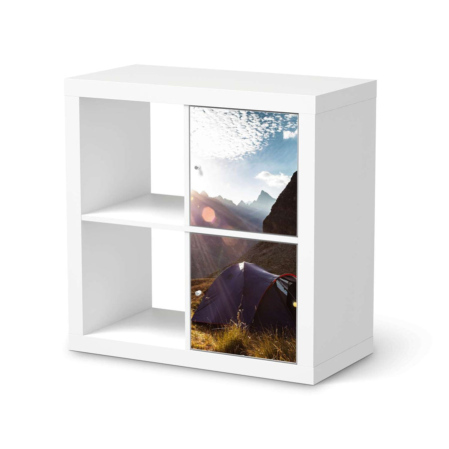 Möbelfolie Into the Wild - IKEA Kallax Regal 2 Türen Hoch  - weiss