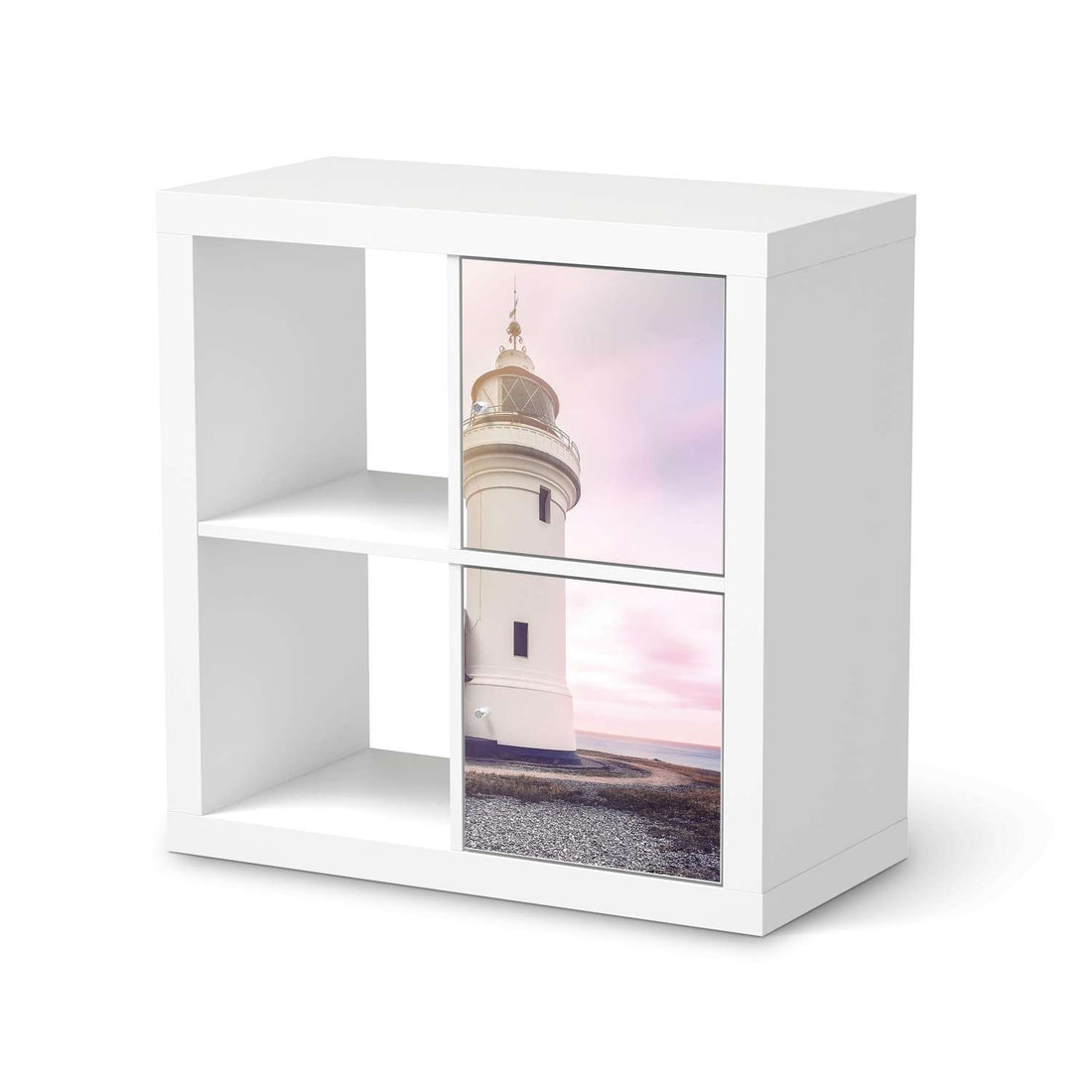 Möbelfolie Lighthouse - IKEA Kallax Regal 2 Türen Hoch  - weiss
