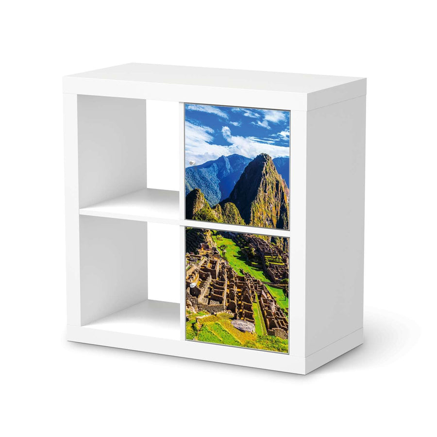 Möbelfolie Machu Picchu - IKEA Kallax Regal 2 Türen Hoch  - weiss