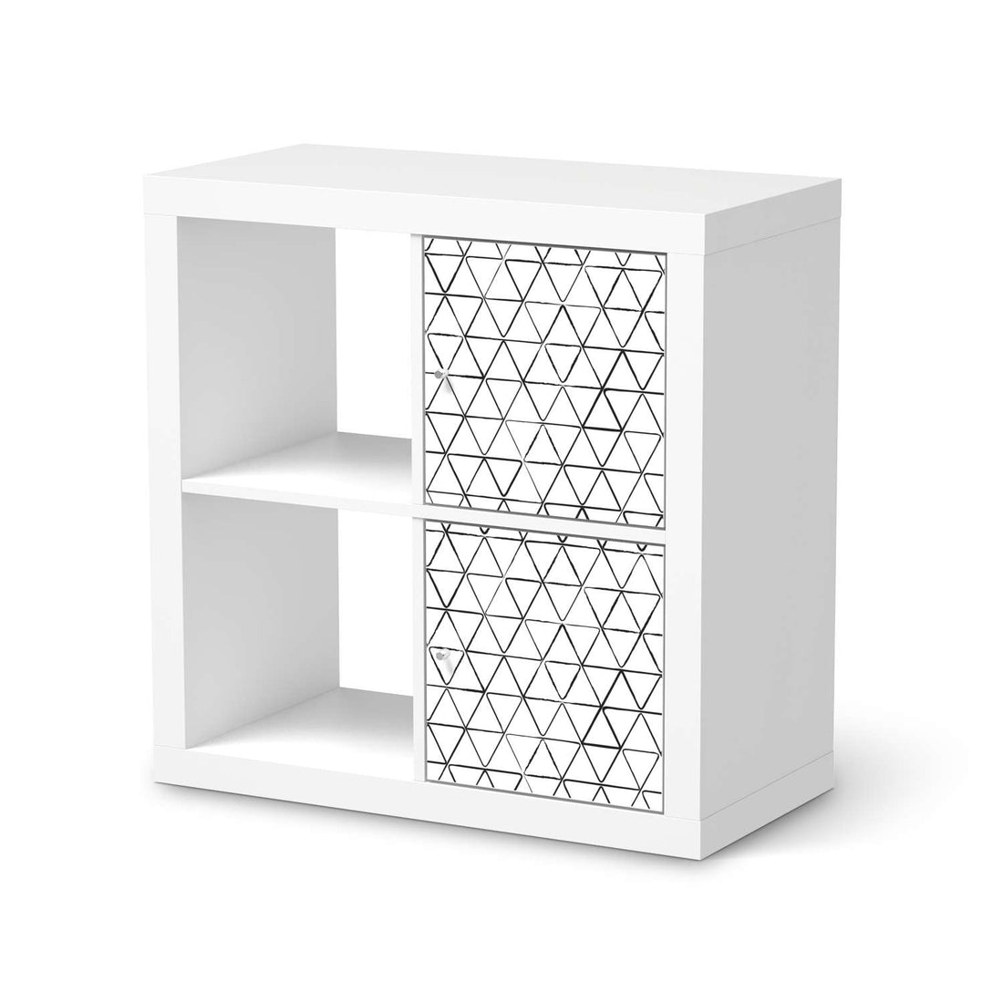 Möbelfolie Mediana - IKEA Kallax Regal 2 Türen Hoch  - weiss