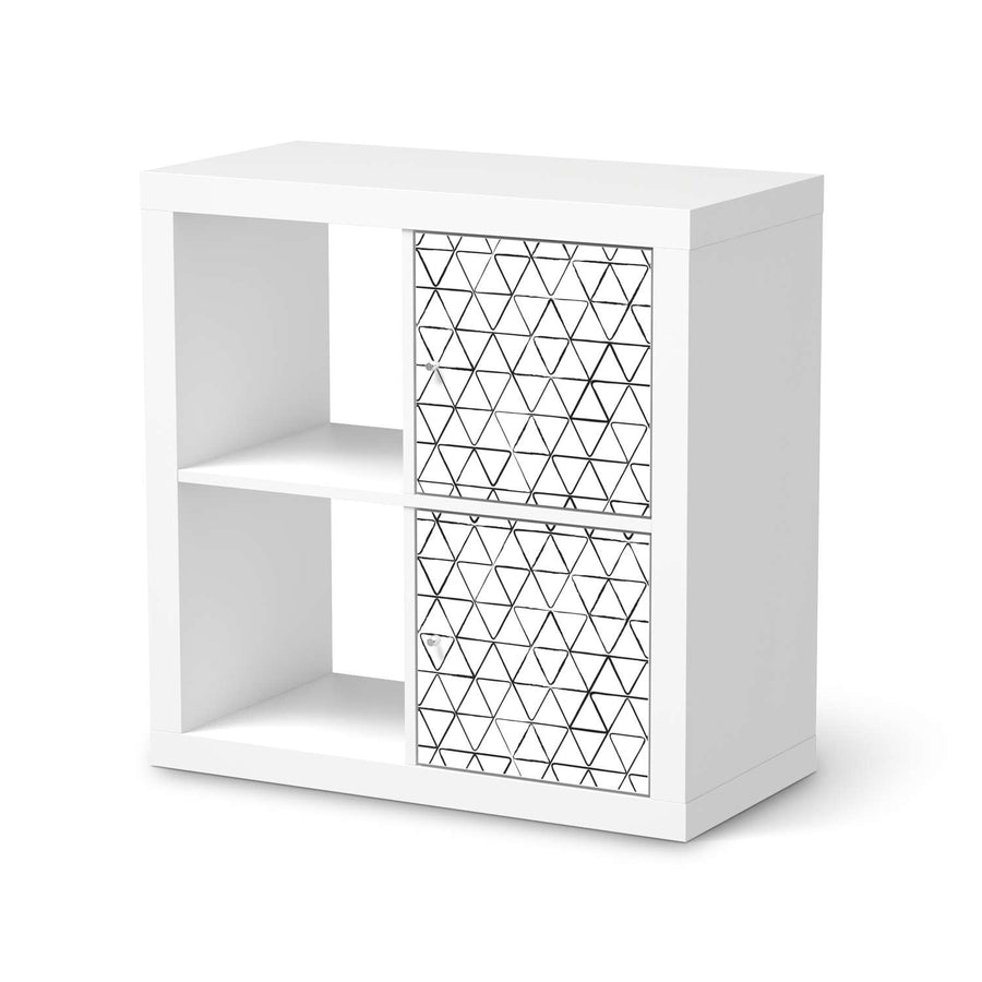 Möbelfolie Mediana - IKEA Kallax Regal 2 Türen Hoch  - weiss