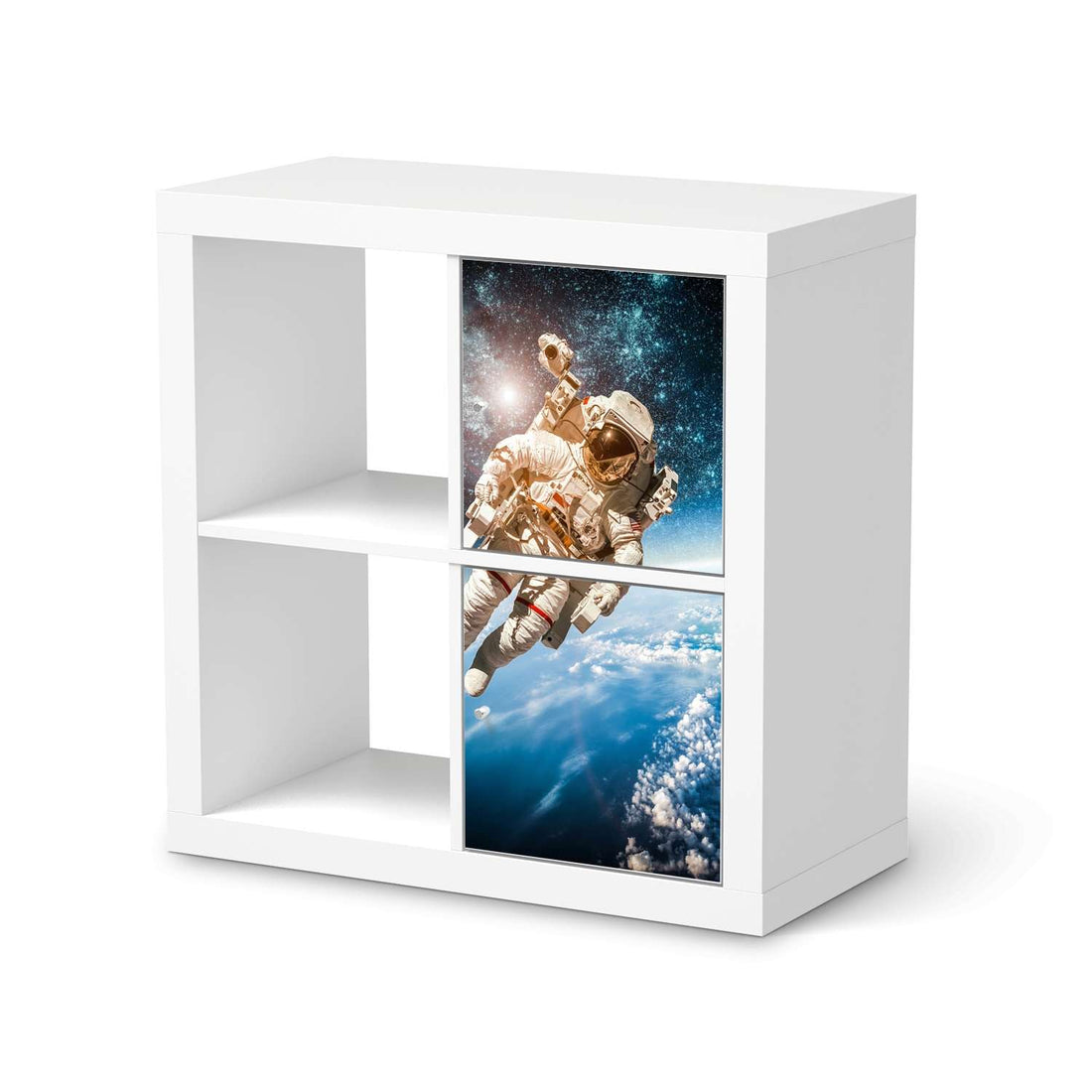 Möbelfolie Outer Space - IKEA Kallax Regal 2 Türen Hoch  - weiss