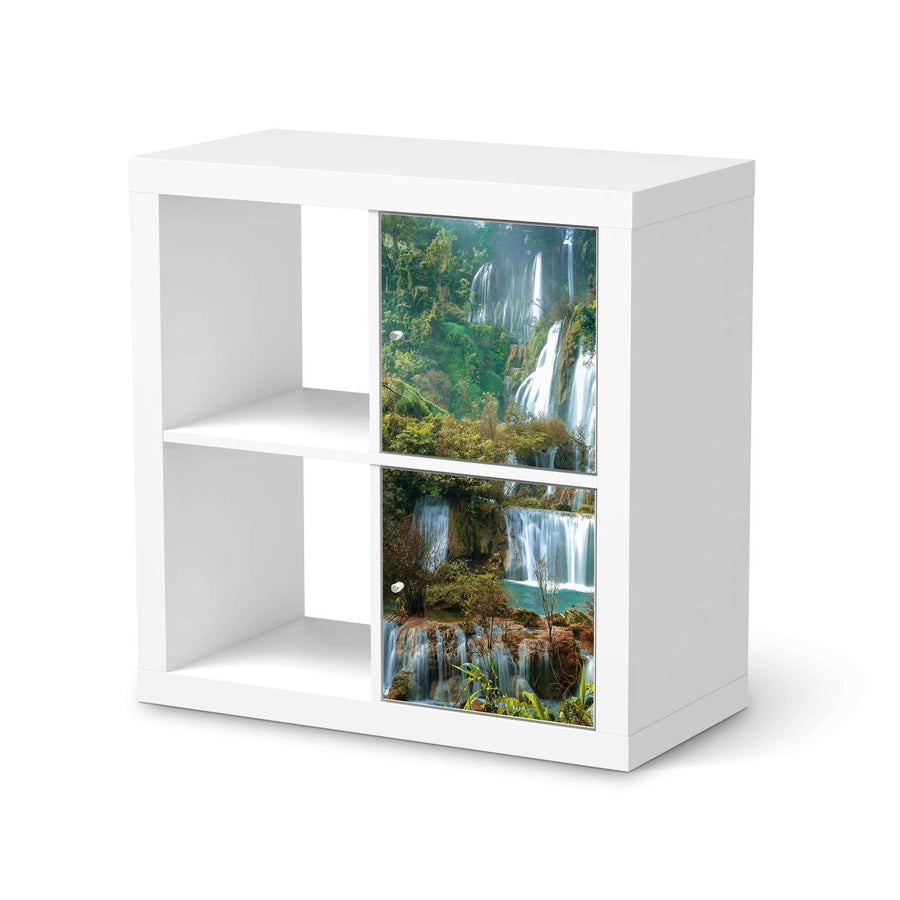 Möbelfolie Rainforest - IKEA Kallax Regal 2 Türen Hoch  - weiss