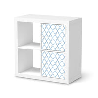 Möbelfolie Retro Pattern - Blau - IKEA Kallax Regal 2 Türen Hoch  - weiss