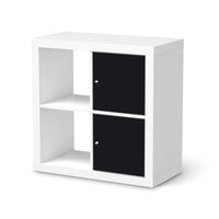 Möbelfolie Schwarz - IKEA Kallax Regal 2 Türen Hoch  - weiss