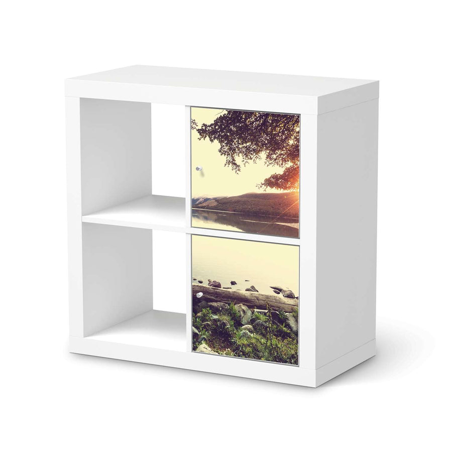 Möbelfolie Seaside Dreams - IKEA Kallax Regal 2 Türen Hoch  - weiss